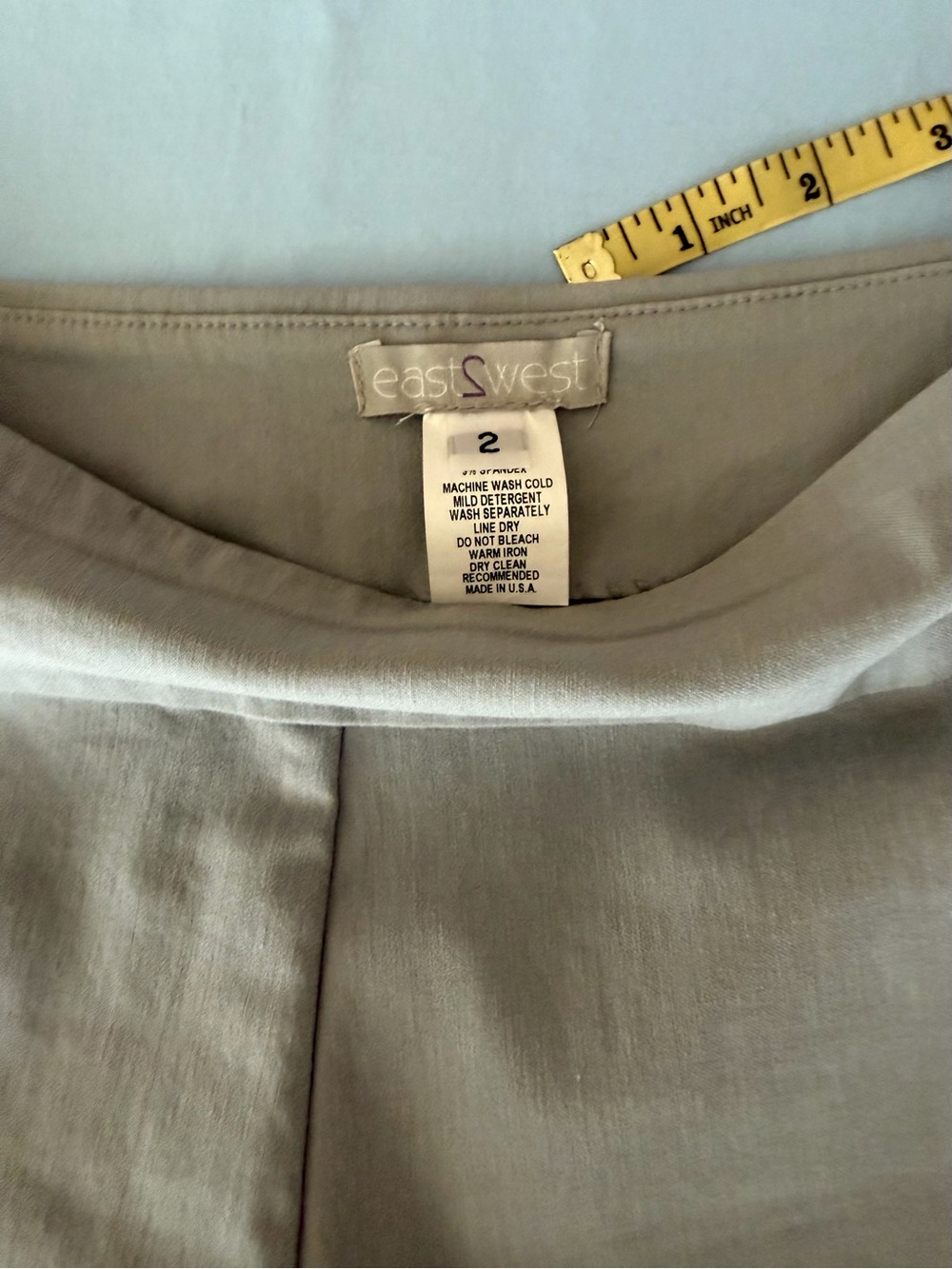 Women's Ankle Crop Pants in Light dove blue. Great pants